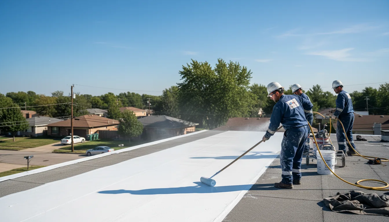 Commercial roof coating in Swink, OK near me